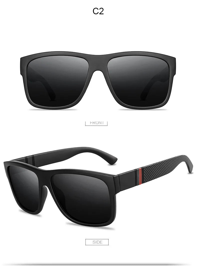 2024 Luxury Polarized Sunglasses for Men — High-End Square UV400 Driving Eyewear & Fashion Travel Sun Glasses