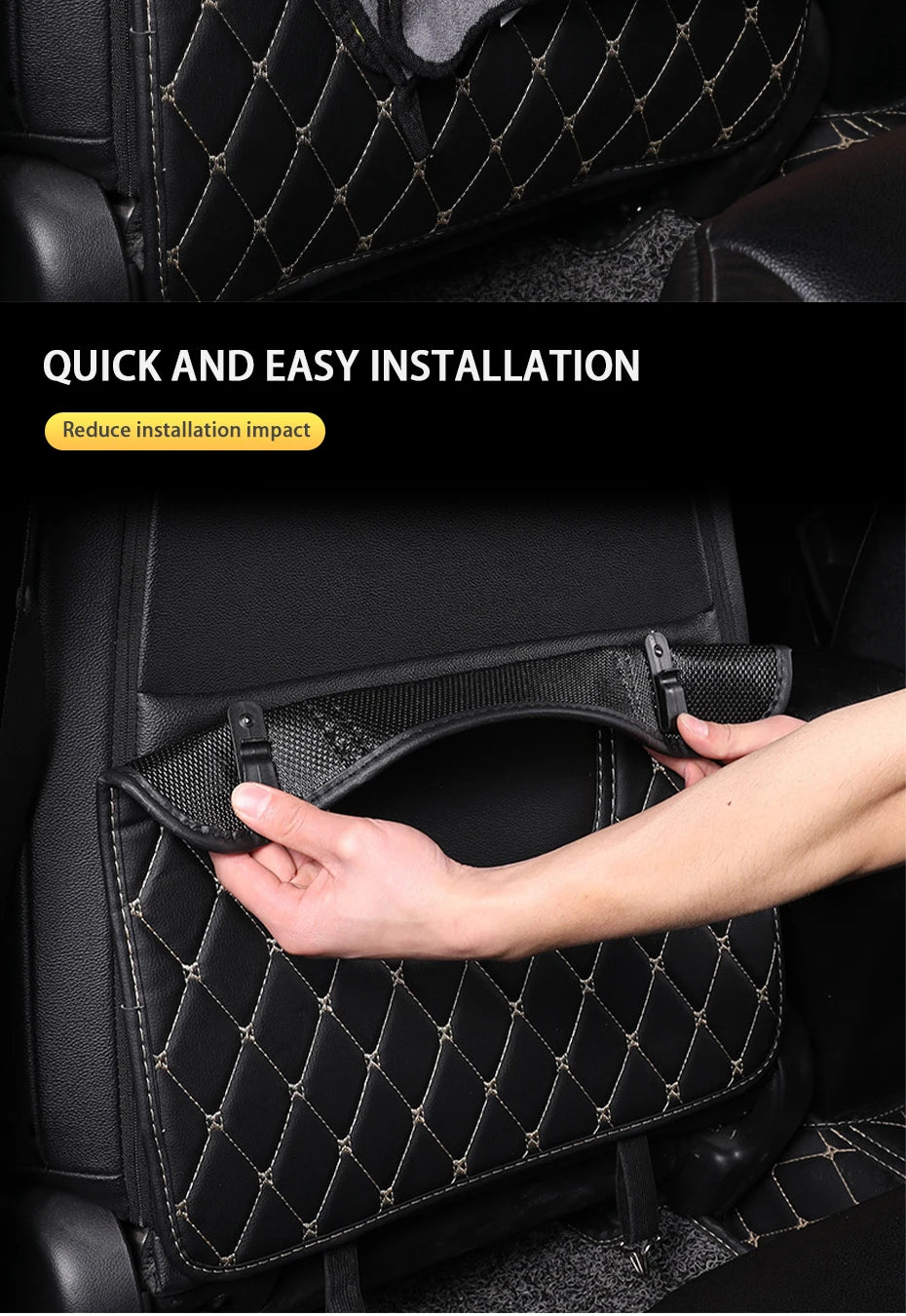PU Leather Car Seat Back Protector – Anti-Kick Pad for Kids, Child Kick & Dirt Protection, Auto Accessories