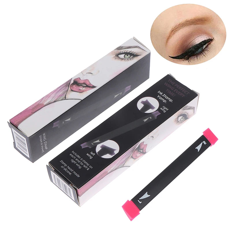 2 Size Eyeliner Stamps - Wing Style Cat Eye Makeup Brush for Women, Cosmetic Beauty Tool