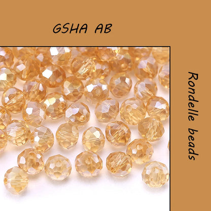 300PCS 4mm Round Crystal Glass Beads Set – Colorful Spacer Beads for Bracelet Jewelry Making & DIY Crafts (Buy 1 Get 1 Free)