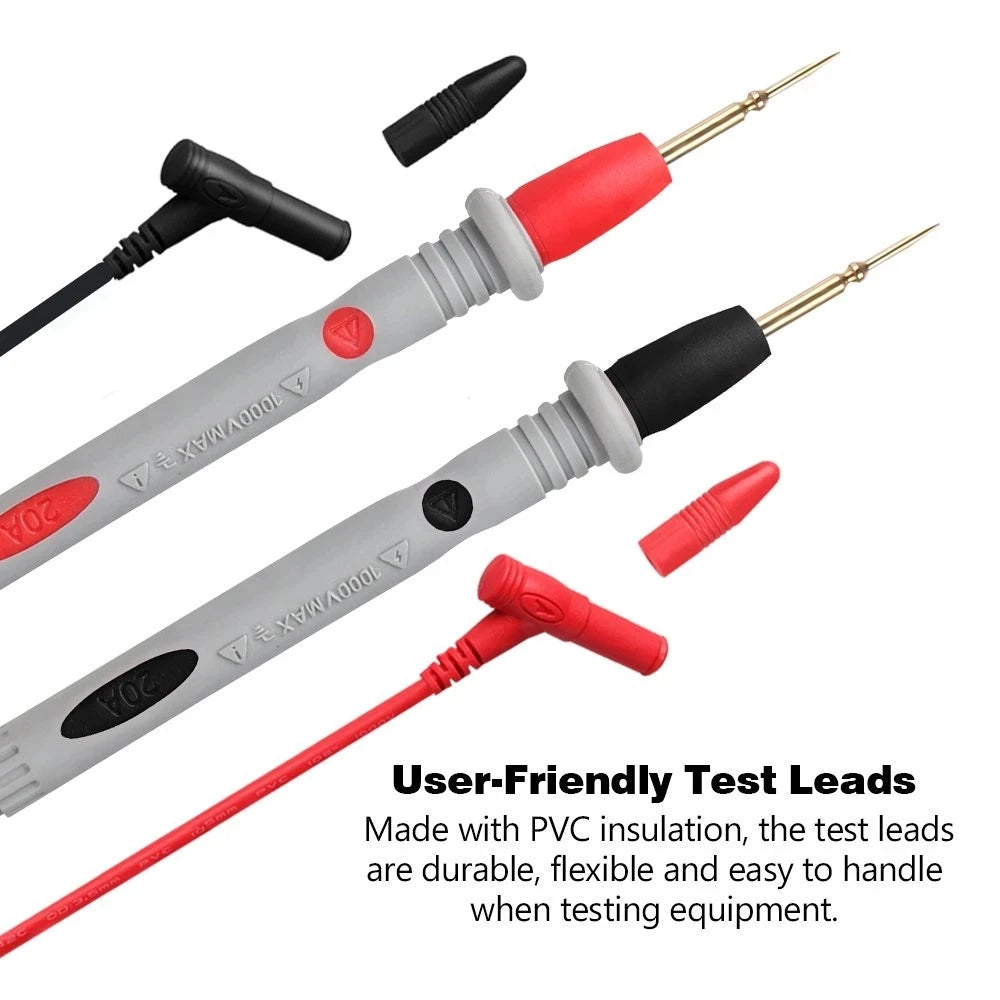10A/20A 1000V Multimeter Test Leads Probes – Needle Tip Digital Tester Pen Cable for Accurate Electrical Measurement & Diagnostics