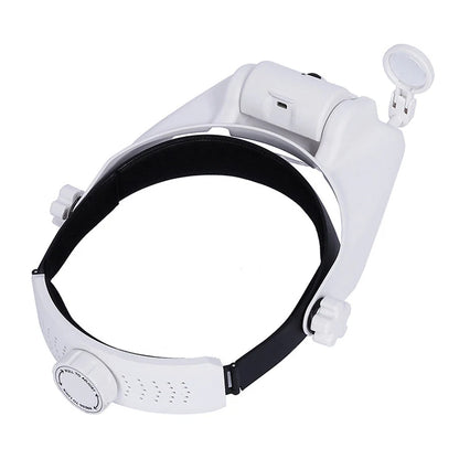 USB Rechargeable Magnifying Glasses Loupe with LED – Watchmaker Repair Tool Headband Magnifier (1.5x-3.5x)