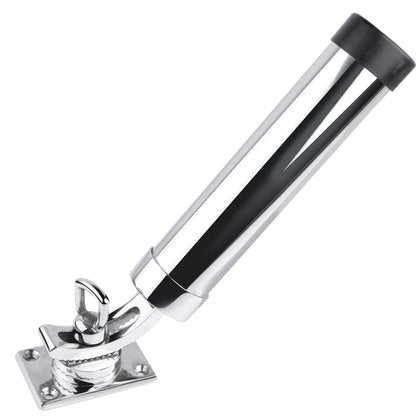 316 Stainless Steel Fishing Rod Holder - Adjustable Deck Mount Yacht Rod Pod for Boats