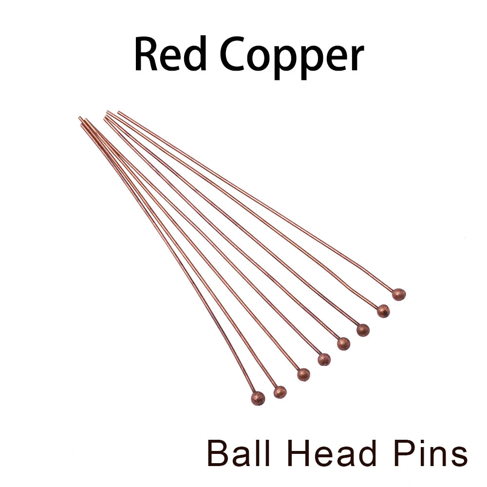 Jewelry Eye Pins & Ball Head Pins - 100/200pcs DIY Findings for Earrings Bracelets Pendants 16-60mm Craft Making Supplies