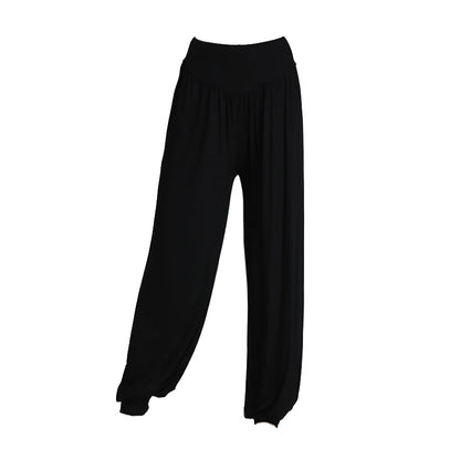Women's Modal Dance Pants – Loose-Fit Wide-Legged Leotards for Latin & Yoga Practice, Soft Home Trousers N24