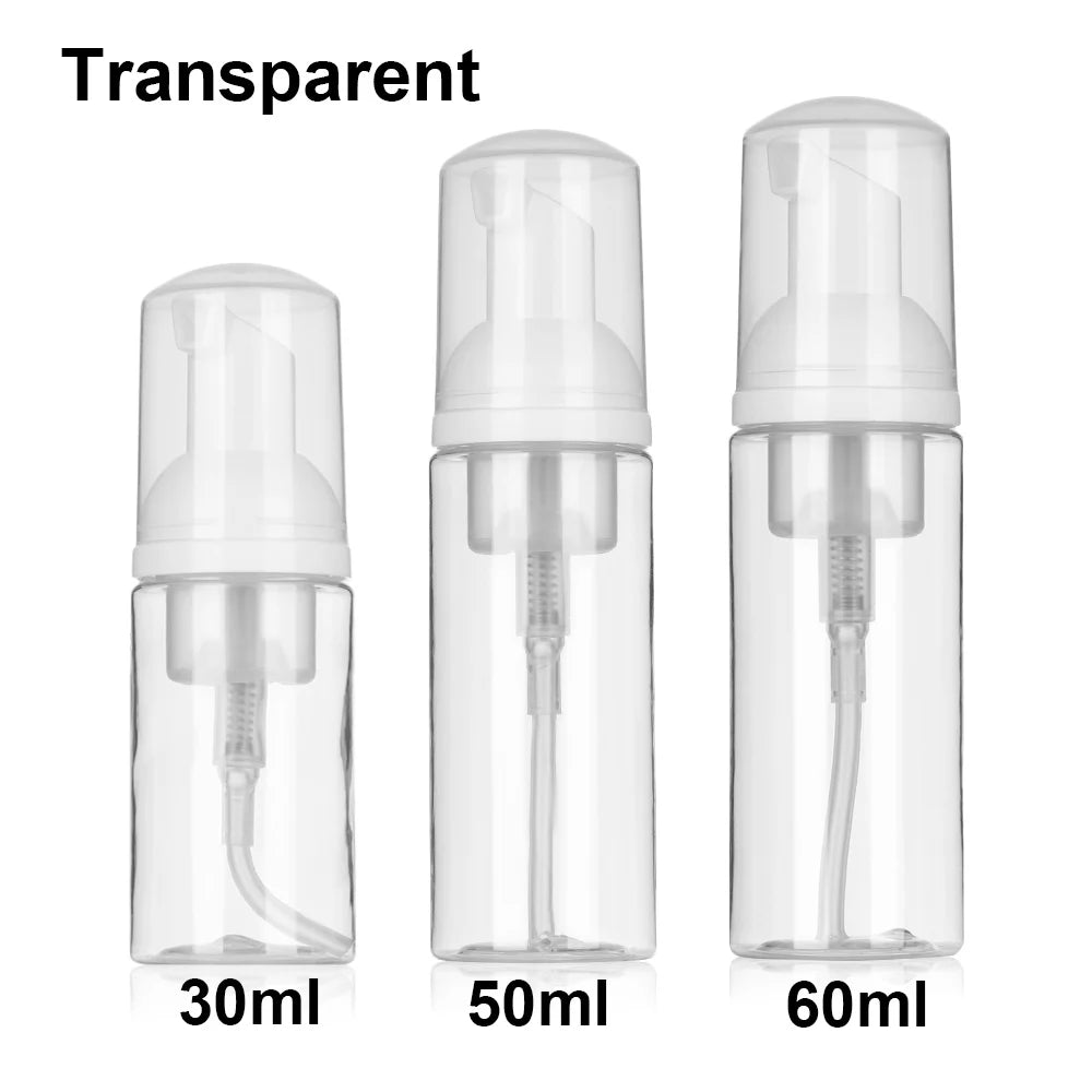 Foaming Soap Dispenser Bottles – 30/50/60/80ML Plastic Pump Bottles for Shampoo, Lotion & Shower Gel