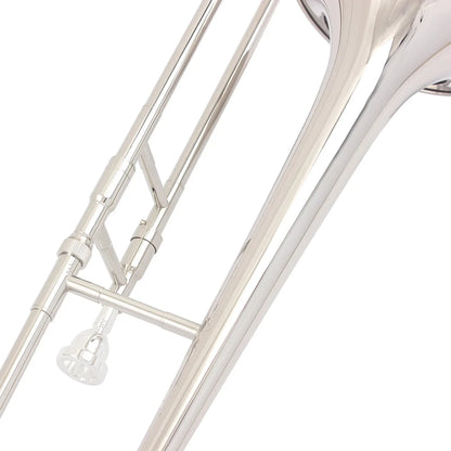 Bb Alto Trombone Silver Plated - Professional Brass B Flat Horn with Case & Accessories
