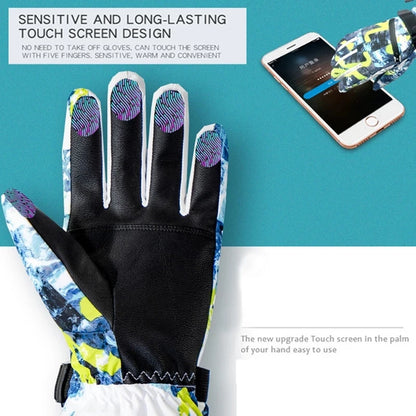 Winter Ski and Snowboard Gloves – Waterproof PU Leather, Non-Slip Touch Screen, Fleece Warmth for Motorcycle and Cycling