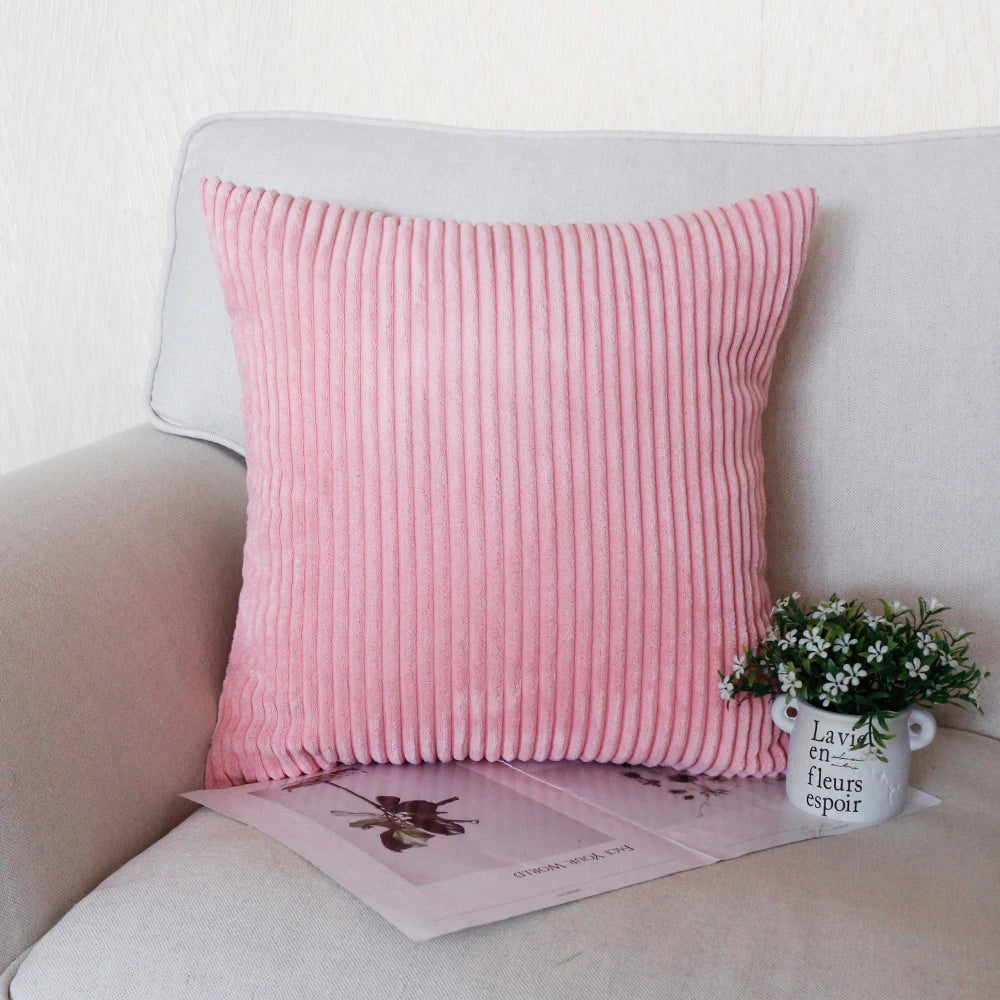 Striped Corduroy Body Pillow Cover - Plush Long Cushion Case for 50x70/50x100/50x120CM Bedding & Home Comfort