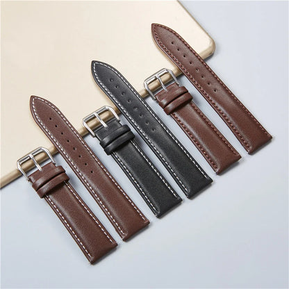 Genuine Leather Watchbands – Calfskin Replacement Straps for Men & Women, 18mm-24mm