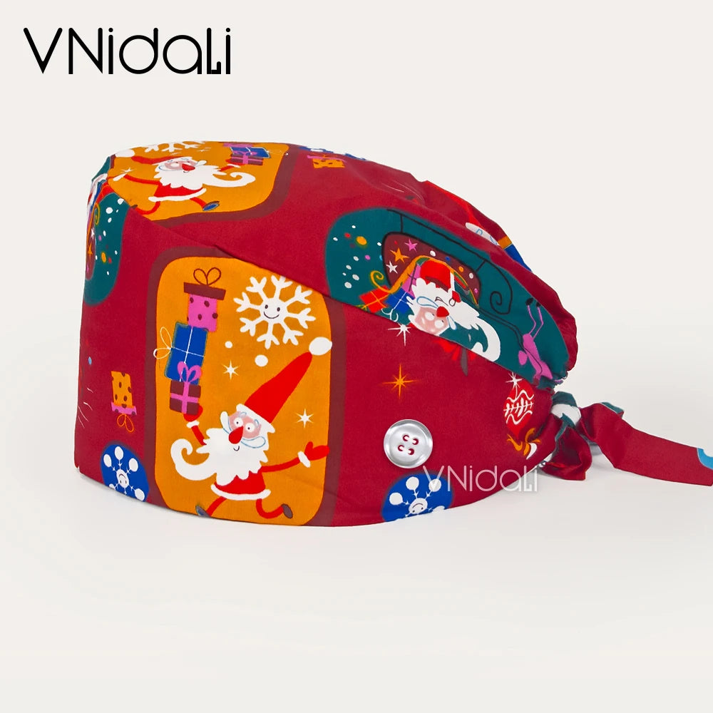 Tooth Printed Scrub Caps – Dental Surgical Hats for Women & Men, Operating Room Medical Hat