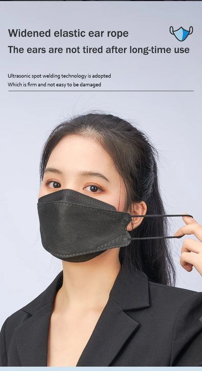 Colored FFP2 KN95 Face Masks – 4-Layer Protective Mascarillas, Certified N95/FFP2 Safety Mask