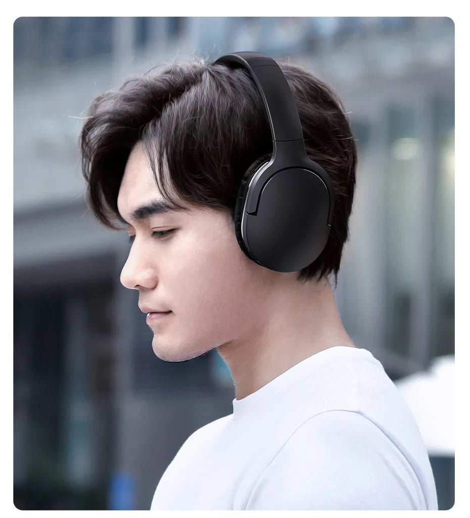 Baseus D02 Pro Wireless Headphones - Bluetooth 5.3, Foldable Sport Headset, Over-Ear Gaming Bluetooth Earbuds