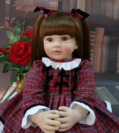 60cm Lifelike Reborn Toddler Doll – High-Quality Silicone Vinyl Princess Baby Girl Doll