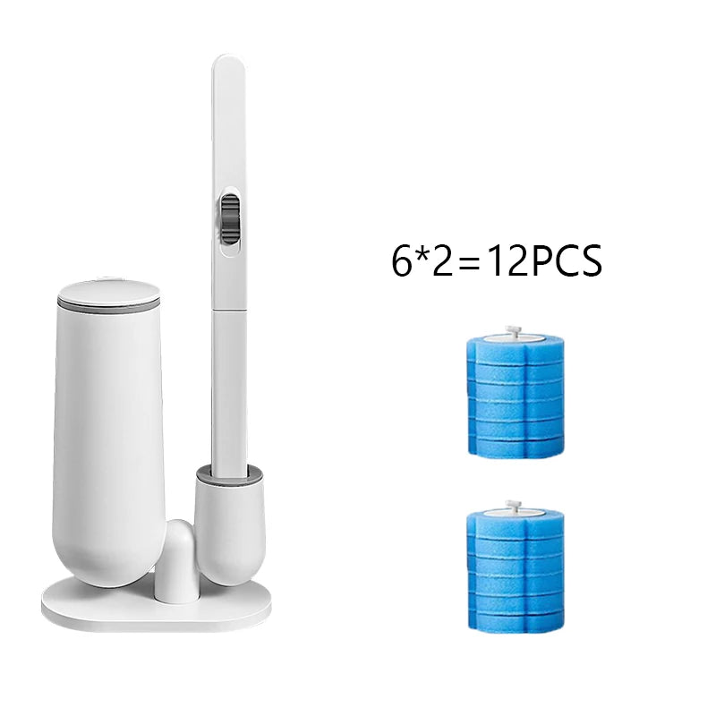 XiaoGui Disposable Toilet Brush Set - Replacement Cleaning Brushes for Bathroom & Household Use