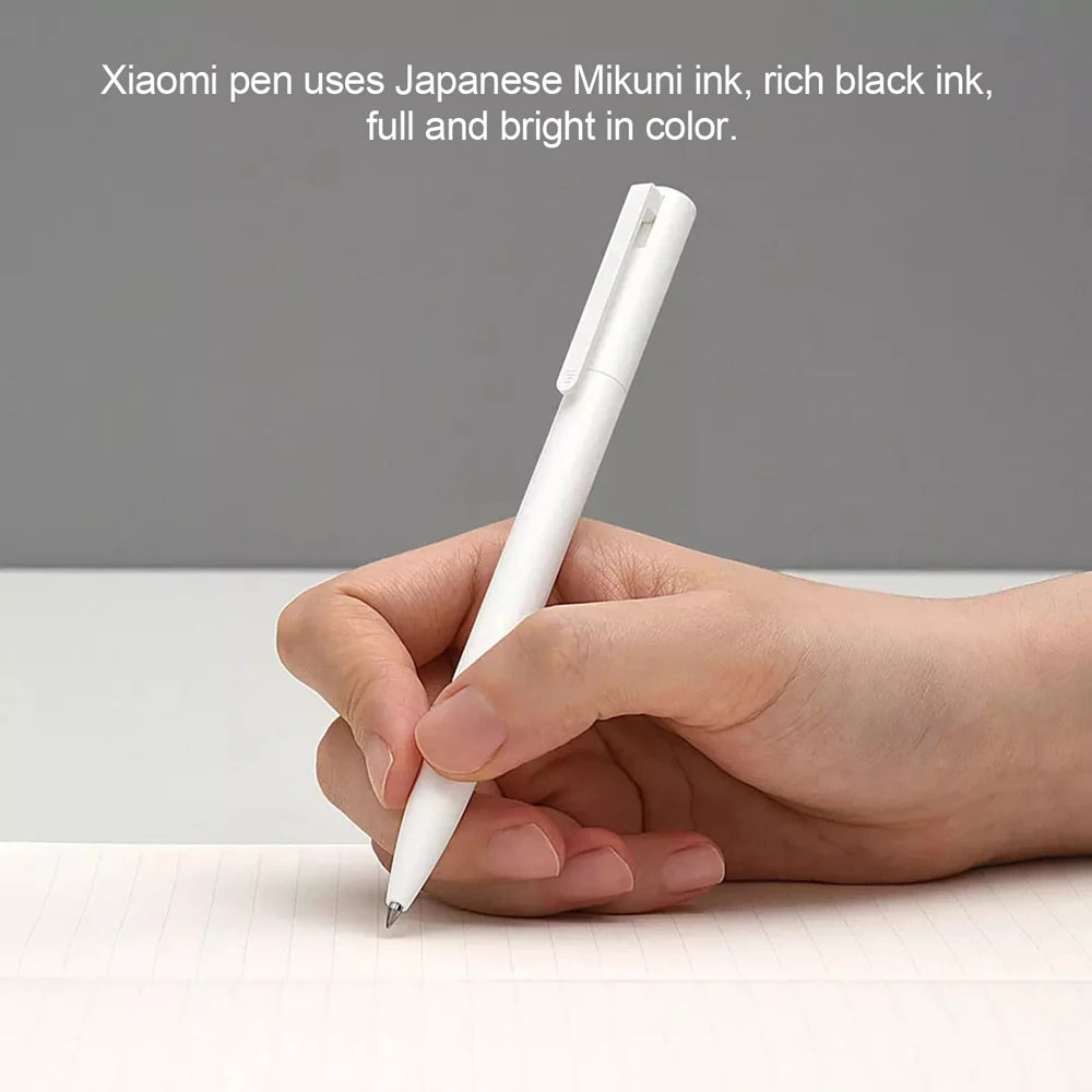 Original Xiaomi Mi Gel Pen 0.5mm Black Refill - Smooth MIKRON Nib - Swiss Technology with Japanese Ink - OEM Blue Refills
