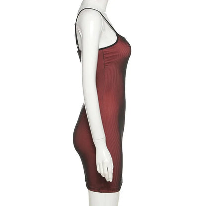 2023 Mesh Double Layer Bodycon Dress – Sexy Sleeveless Bandage Dress, Elastic Split Slim Fit Party & Clubwear for Women
