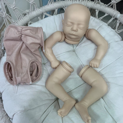 19 Inch Reborn Baby Doll Kit - Lifelike Soft Touch Newborn Doll Parts for DIY Crafting