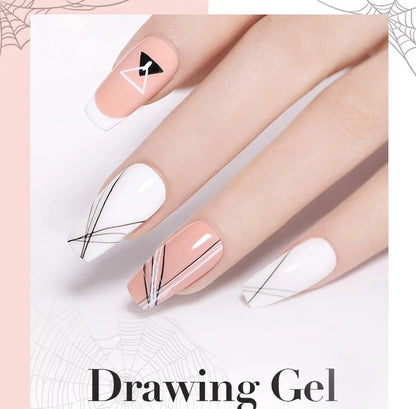 BORN PRETTY Spider Wire Gel Nail Polish 5ml - Flower Drawing & Creative Point-to-Line Nail Art Gel Varnish