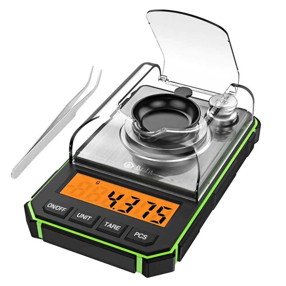 Brifit 0.001g Precision Digital Pocket Scale – 50g Mini Milligram Scale with Calibration Weights