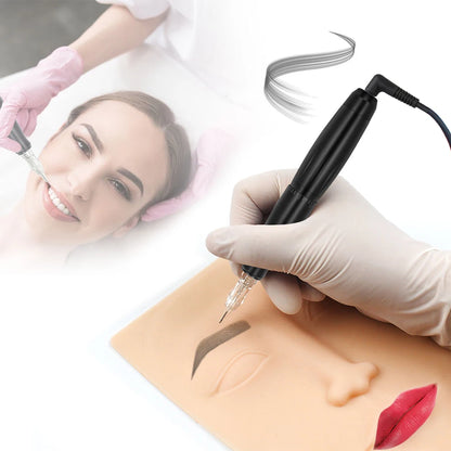 BMX Permanent Makeup Tattoo Pen - Professional Digital Dermograph Machine Set with Cartridges for Eyebrow & Lip Tattoo