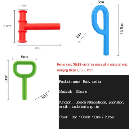 Kid Chewing Tube - Speech Therapy and Oral Muscle Rehabilitation Tool for Autism Sensory Speak, Teeth Massager for Children's Training
