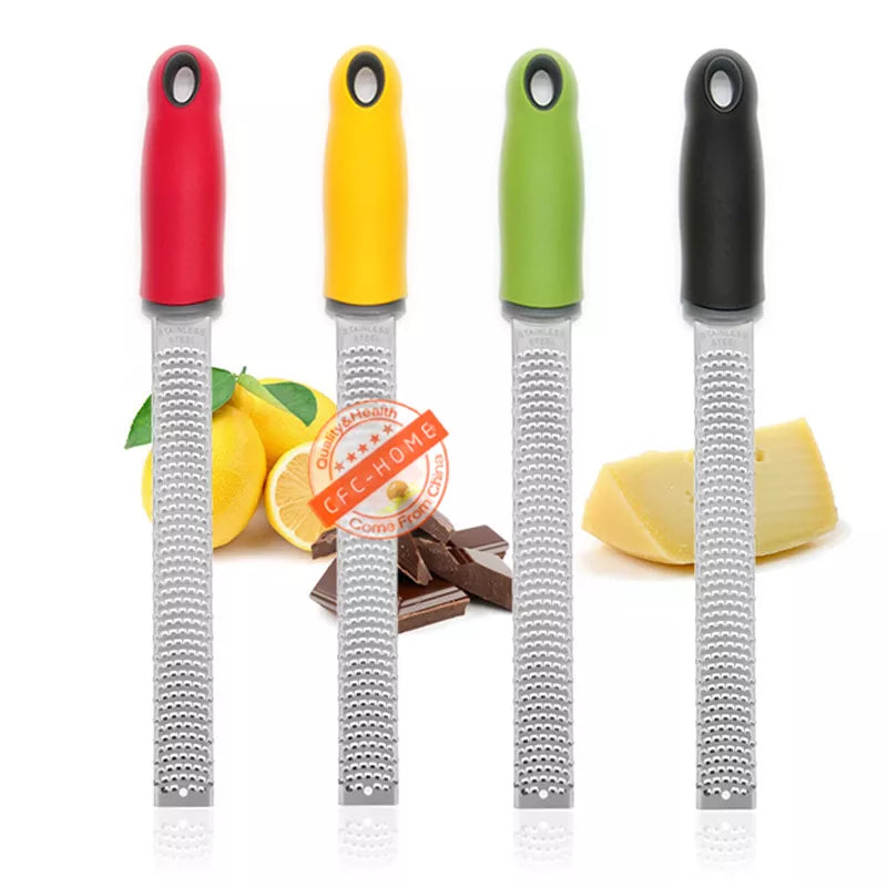 Citrus Lemon Zester & Cheese Grater - Multifunctional Kitchen Tool for Parmesan Cheese, Lemon, Ginger, Garlic, Nutmeg, Chocolate, Vegetables, Fruits
