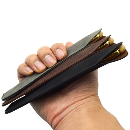 PU Leather Soft Pencil Case Holder: Single Pen Pencilcase for Office & School Supplies - Stationery Storage Bag, Gift Idea