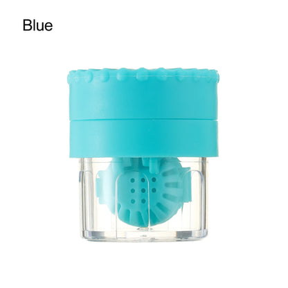 Manually Rotating Contact Lens Cleaner Case Portable Plastic Lens Storage Holder Cleaning Container Travel Accessory Tool