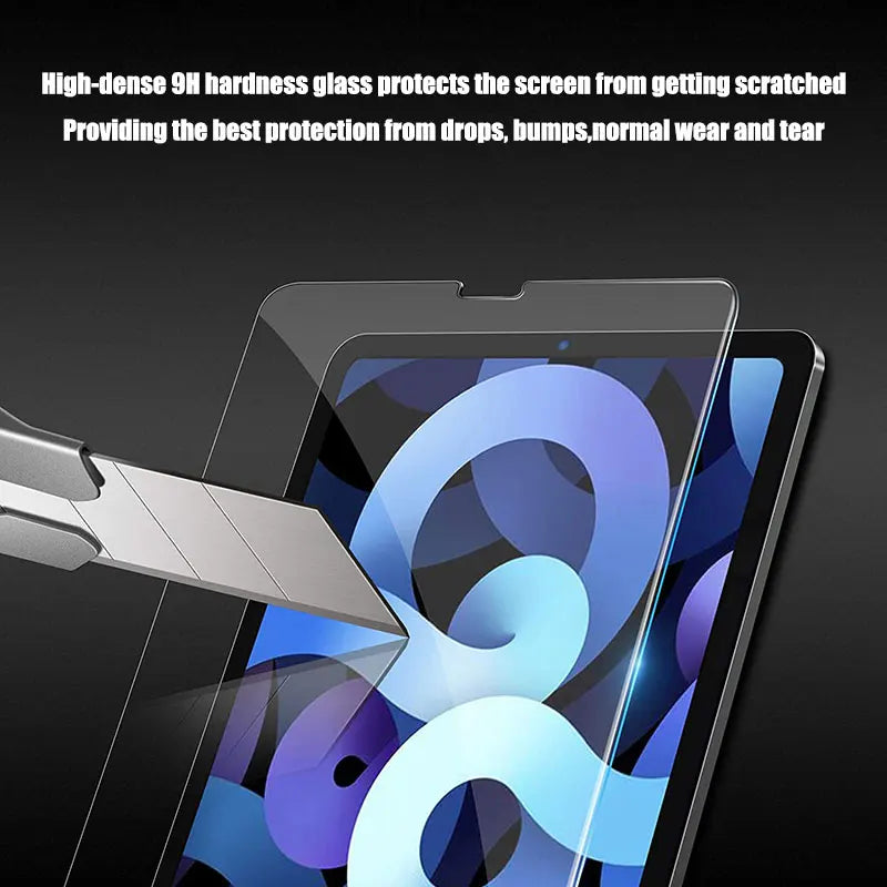 2PCS Tempered Glass Screen Protector for iPad Pro 11/12.9, Air 4/3/2, Mini 6/5/4/3 (2021/2024 Models)
