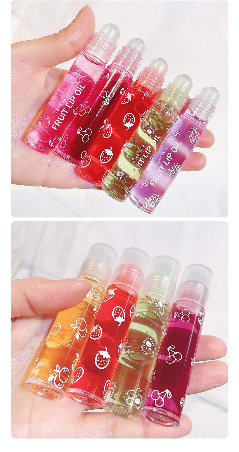 Fruit Lip Gloss Transparent Lip Oil – Moisturizing, Waterproof, Long-Lasting Liquid Lipstick to Reduce Lip Lines