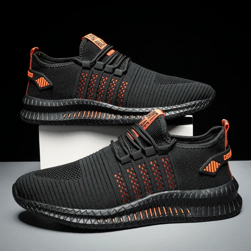 Men’s Lightweight Fashion Sneakers - Breathable Lace-Up Casual Walking Shoes