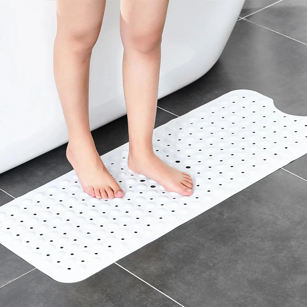Large Cartoon PVC Bath Mat – Anti-Slip Shower & Bathtub Mat with Suction Cups, Soft Massage Pad for Kids & Elderly