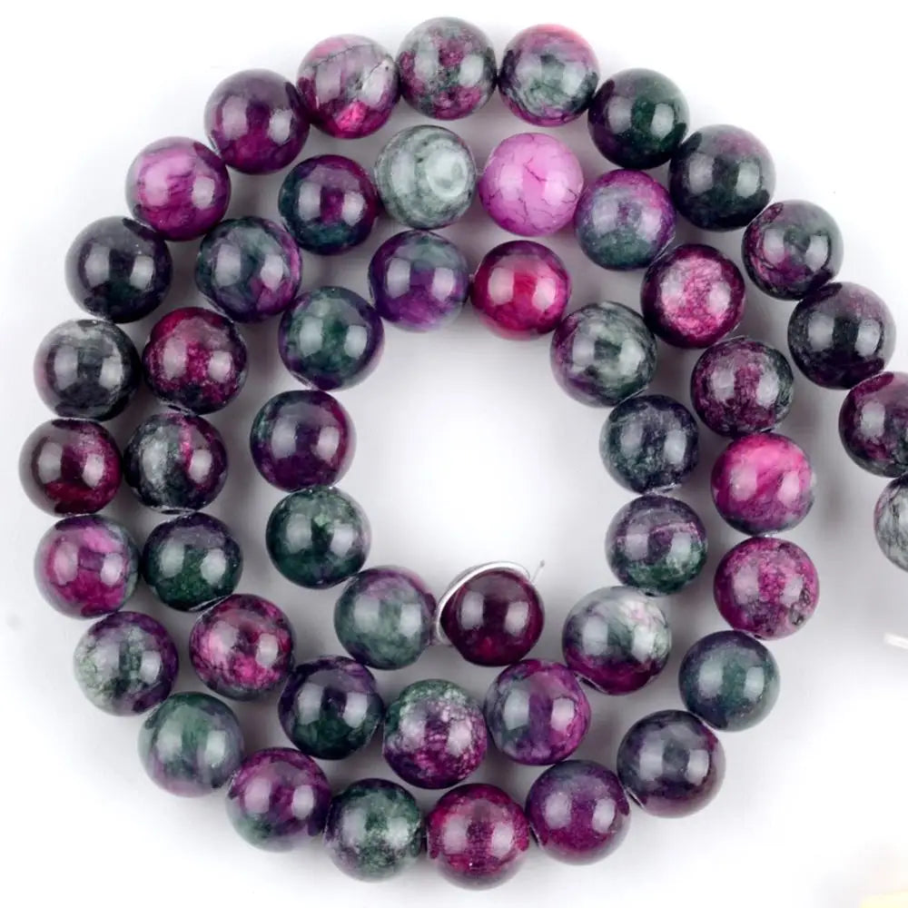 Natural Gemstone Spacer Beads - Tiger Eye, Amazonite, Lava, Turquoise & Agate Loose Beads for DIY Jewelry Bracelets