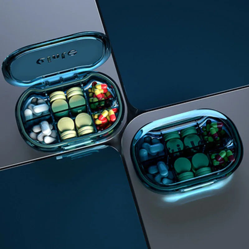 Folding Pill Case – Portable Medicine Organizer, Capsule & Tablet Storage Box, Empty Pillbox Container