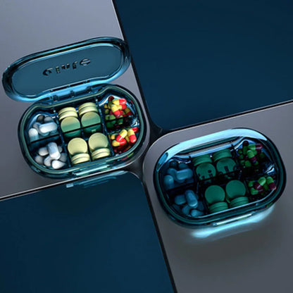 Folding Pill Case – Portable Medicine Organizer, Capsule & Tablet Storage Box, Empty Pillbox Container