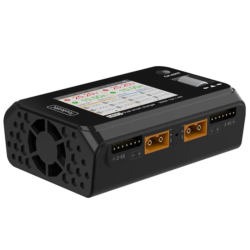 2024 ToolkitRC M6D – 500W 15A DC Dual Channel MINI Smart Charger & Discharger for 1-6S Lipo Batteries, FPV Model Spare Parts