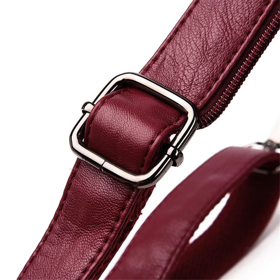 Multifunctional Women's Leather Backpack - Casual Style for Teen Girls, School and Travel Bagpack, Ladies' Chest Bag Sac