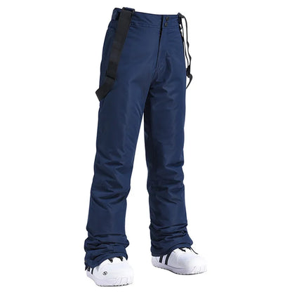 Men & Women Winter Ski Pants – Windproof Waterproof Snowboard Suspender Trousers Thick Warm Plus Size