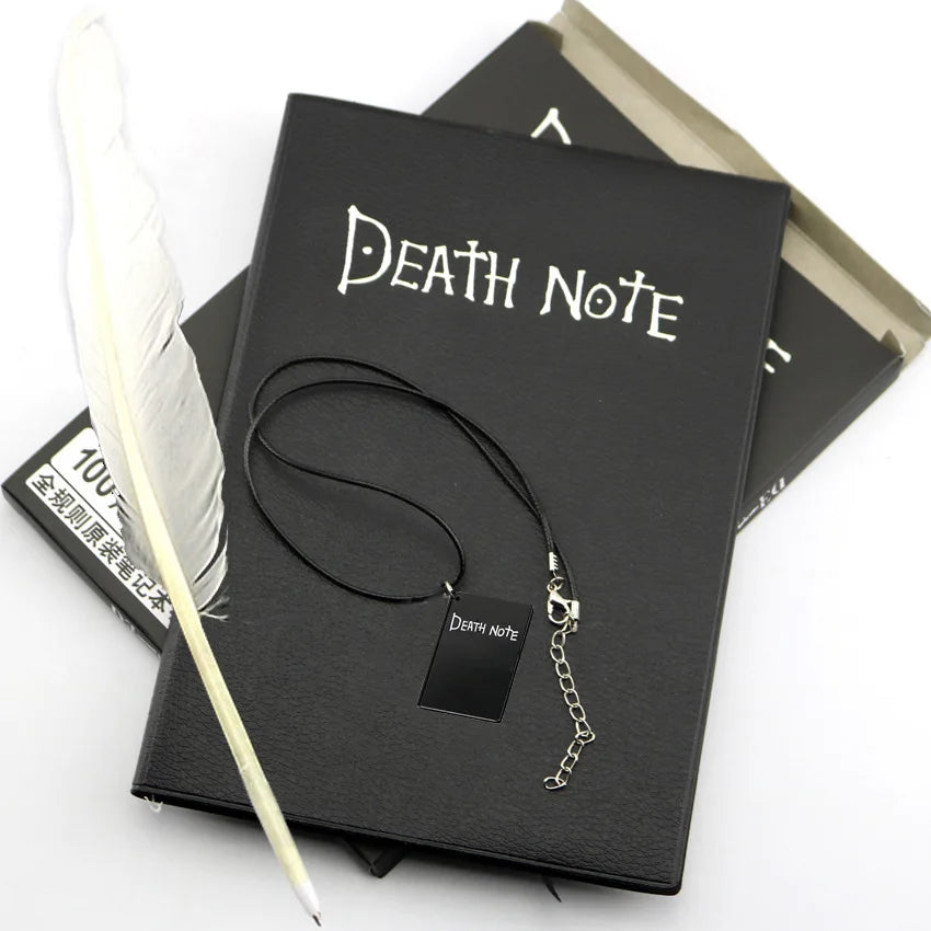 A5 Anime Death Note Notebook Set – Leather Journal, Collectible School Writing Journal with Large Anime Theme
