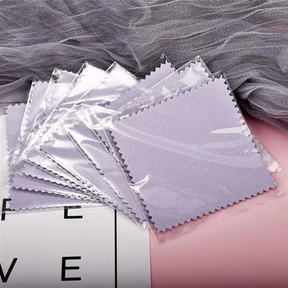 Silver Polishing Cloth – 8x8cm Reusable Jewelry Cleaning Wipes (10/50PCS) Anti-Tarnish