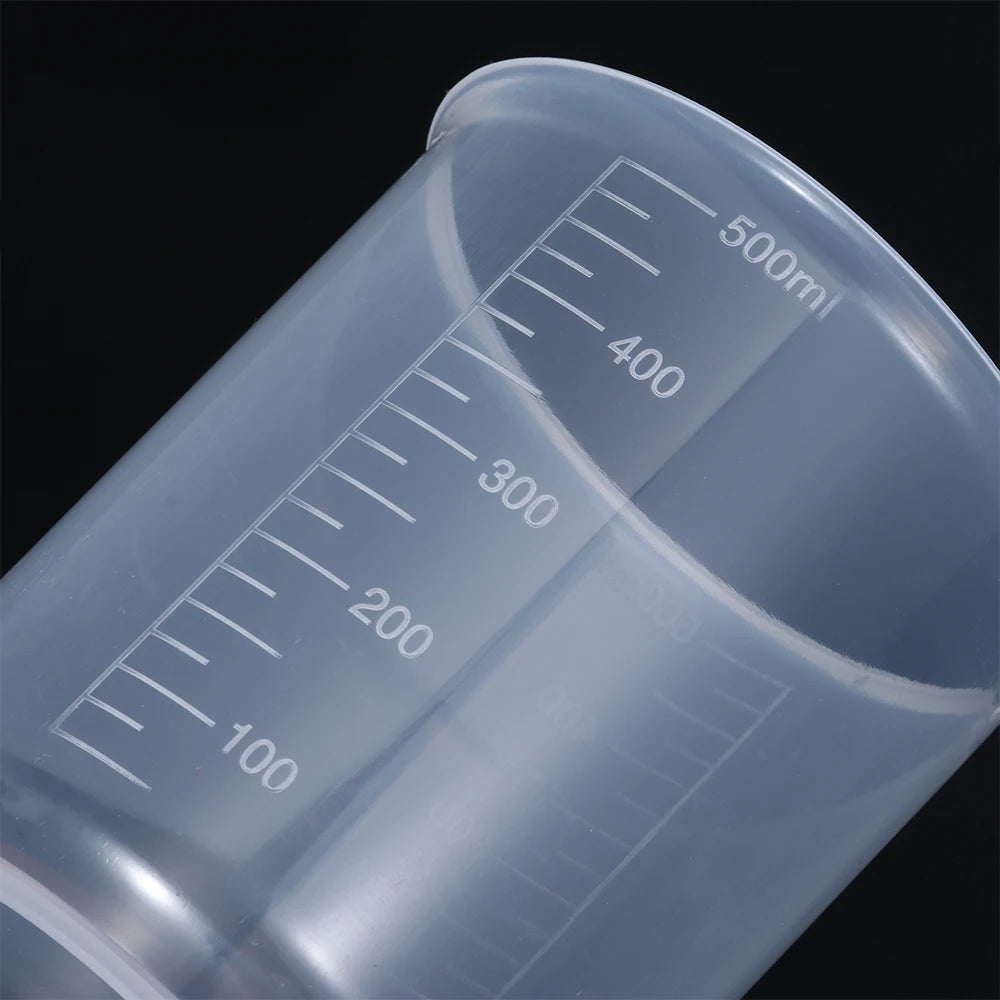 1/4PCS Plastic Measuring Cups – 50ml/150ml/250ml/500ml Graduated Beaker Set for Lab, Kitchen & Baking Measurement Tools