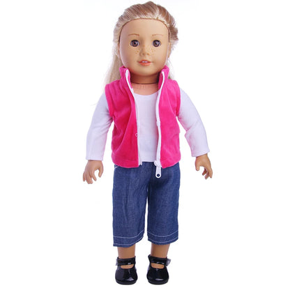 18-Inch American Doll Clothes Set — 43CM Reborn Baby Doll Outfit for Nenuco, Our Generation Dolls, DIY Toys Gift for Girls