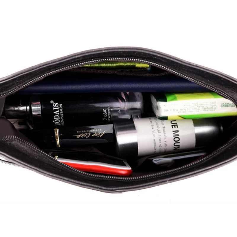 Women’s Casual Mama Messenger Bag – Small Black PU Leather Crossbody Shoulder Handbag