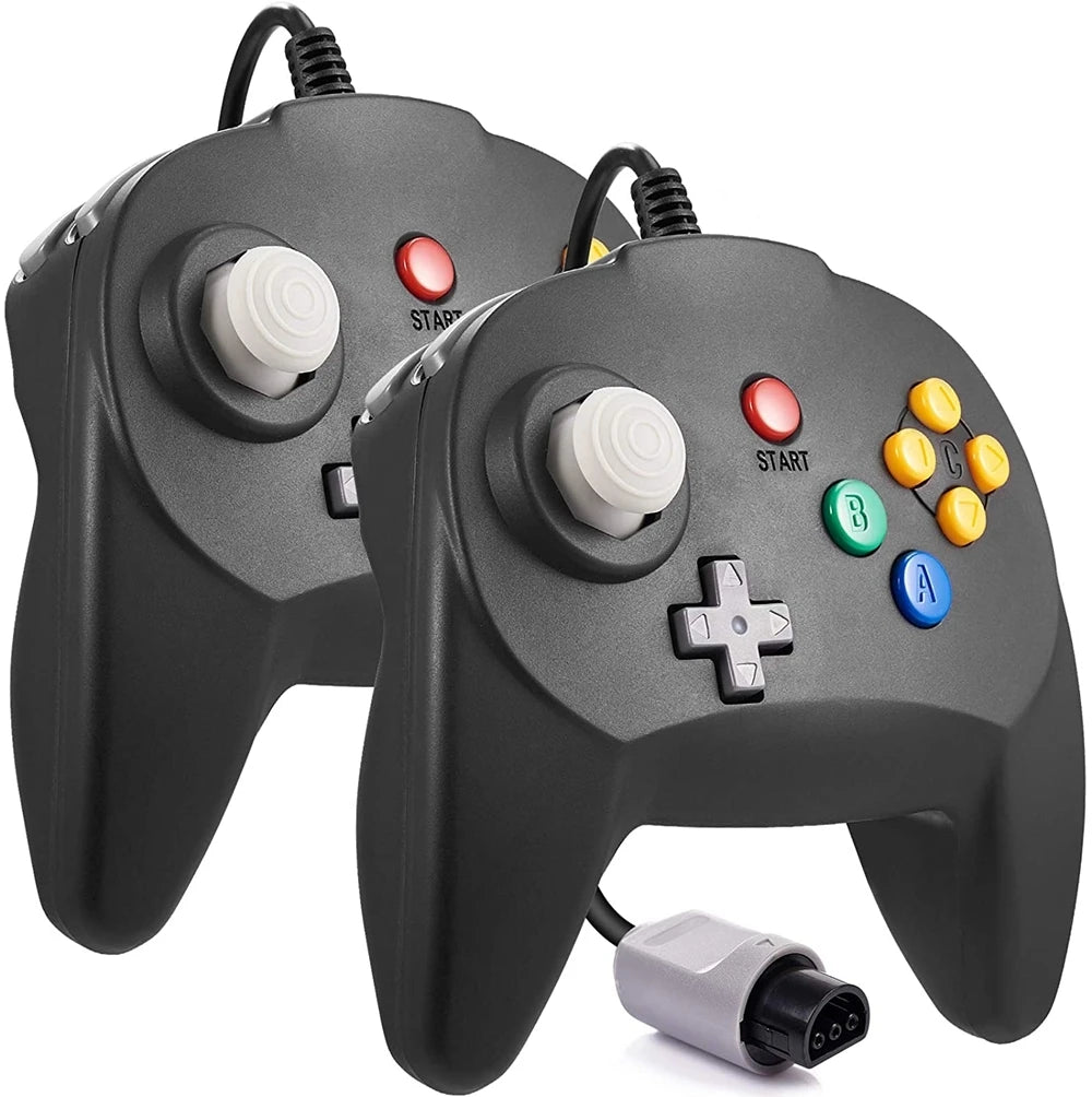 [New Version] 2-Pack N64 Mini Gamepad – Plug & Play Joystick for Nintendo 64 Console (Japan Design)