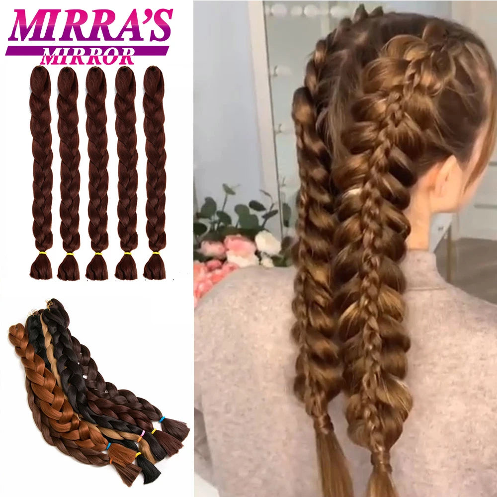41" Jumbo Braiding Hair Extensions – Purple, Pink & Blue Ombre Synthetic Hair for Box Braids, Wholesale Support