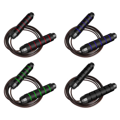 Rapid Speed Jump Rope: Steel Wire Skipping Rope for Exercise - Adjustable Fitness Workout Training Home Sport Equipment