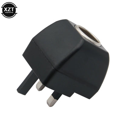 AC to 12V DC Car Socket Adapter - US/UK Plug Power Converter for Automotive Electronic Devices