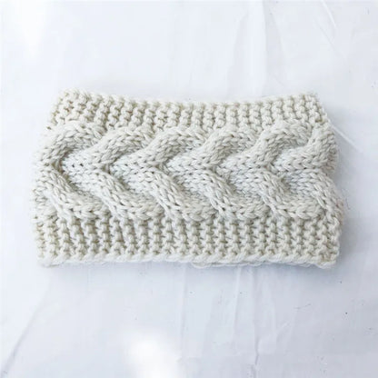 Women's Solid Color Knitted Headband – Elastic Twisted Turban Headwrap, Winter Hair Band for Girls, Fashion Hair Accessories