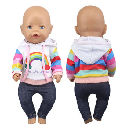 2023 New Doll Outfit Set – Cute Jumpers & Rompers for 17-Inch / 43cm Baby Reborn Dolls